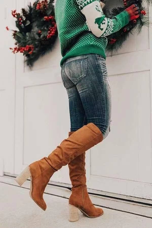 ALEXANE™ | Chic Suede Knee-High Boots