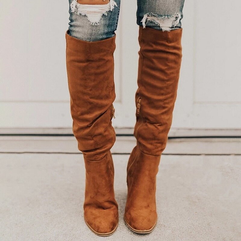 ALEXANE™ | Chic Suede Knee-High Boots