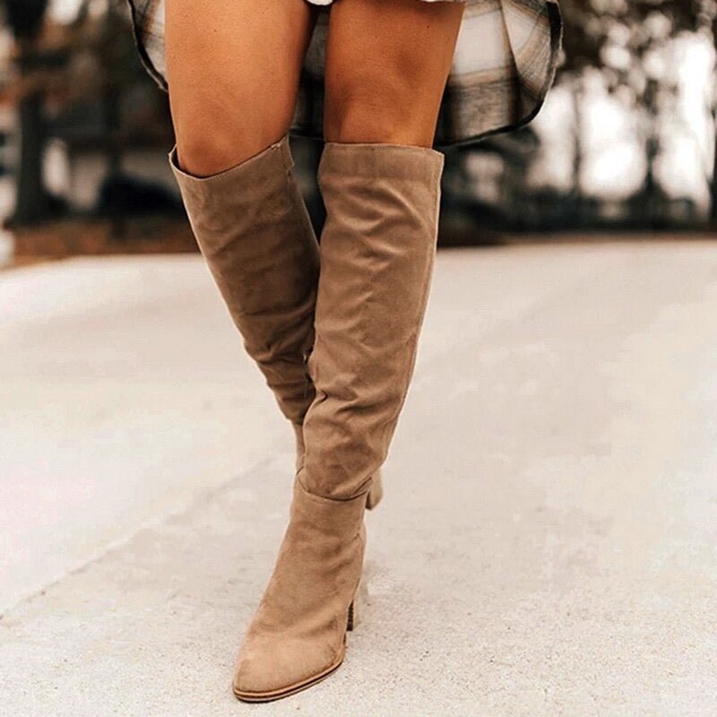 ALEXANE™ | Chic Suede Knee-High Boots